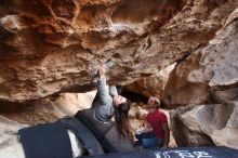 Bouldering in Hueco Tanks on 01/21/2019 with Blue Lizard Climbing and Yoga

Filename: SRM_20190121_1304400.jpg
Aperture: f/3.2
Shutter Speed: 1/200
Body: Canon EOS-1D Mark II
Lens: Canon EF 16-35mm f/2.8 L