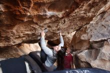 Bouldering in Hueco Tanks on 01/21/2019 with Blue Lizard Climbing and Yoga

Filename: SRM_20190121_1304500.jpg
Aperture: f/3.5
Shutter Speed: 1/200
Body: Canon EOS-1D Mark II
Lens: Canon EF 16-35mm f/2.8 L