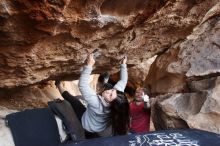 Bouldering in Hueco Tanks on 01/21/2019 with Blue Lizard Climbing and Yoga

Filename: SRM_20190121_1305460.jpg
Aperture: f/3.5
Shutter Speed: 1/200
Body: Canon EOS-1D Mark II
Lens: Canon EF 16-35mm f/2.8 L