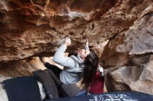 Bouldering in Hueco Tanks on 01/21/2019 with Blue Lizard Climbing and Yoga

Filename: SRM_20190121_1305470.jpg
Aperture: f/3.5
Shutter Speed: 1/200
Body: Canon EOS-1D Mark II
Lens: Canon EF 16-35mm f/2.8 L