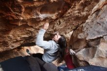 Bouldering in Hueco Tanks on 01/21/2019 with Blue Lizard Climbing and Yoga

Filename: SRM_20190121_1306531.jpg
Aperture: f/3.5
Shutter Speed: 1/200
Body: Canon EOS-1D Mark II
Lens: Canon EF 16-35mm f/2.8 L