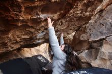 Bouldering in Hueco Tanks on 01/21/2019 with Blue Lizard Climbing and Yoga

Filename: SRM_20190121_1306533.jpg
Aperture: f/4.0
Shutter Speed: 1/200
Body: Canon EOS-1D Mark II
Lens: Canon EF 16-35mm f/2.8 L