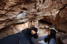 Bouldering in Hueco Tanks on 01/21/2019 with Blue Lizard Climbing and Yoga

Filename: SRM_20190121_1314191.jpg
Aperture: f/3.5
Shutter Speed: 1/200
Body: Canon EOS-1D Mark II
Lens: Canon EF 16-35mm f/2.8 L