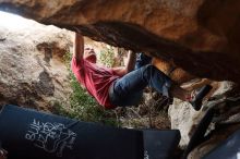 Bouldering in Hueco Tanks on 01/21/2019 with Blue Lizard Climbing and Yoga

Filename: SRM_20190121_1320331.jpg
Aperture: f/4.5
Shutter Speed: 1/250
Body: Canon EOS-1D Mark II
Lens: Canon EF 50mm f/1.8 II