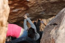 Bouldering in Hueco Tanks on 01/21/2019 with Blue Lizard Climbing and Yoga

Filename: SRM_20190121_1336130.jpg
Aperture: f/4.0
Shutter Speed: 1/250
Body: Canon EOS-1D Mark II
Lens: Canon EF 50mm f/1.8 II