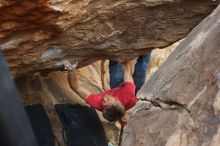 Bouldering in Hueco Tanks on 01/21/2019 with Blue Lizard Climbing and Yoga

Filename: SRM_20190121_1343140.jpg
Aperture: f/3.5
Shutter Speed: 1/250
Body: Canon EOS-1D Mark II
Lens: Canon EF 50mm f/1.8 II