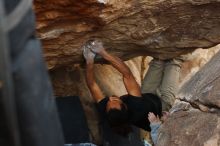 Bouldering in Hueco Tanks on 01/21/2019 with Blue Lizard Climbing and Yoga

Filename: SRM_20190121_1345091.jpg
Aperture: f/4.0
Shutter Speed: 1/250
Body: Canon EOS-1D Mark II
Lens: Canon EF 50mm f/1.8 II