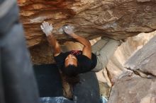 Bouldering in Hueco Tanks on 01/21/2019 with Blue Lizard Climbing and Yoga

Filename: SRM_20190121_1345120.jpg
Aperture: f/3.2
Shutter Speed: 1/250
Body: Canon EOS-1D Mark II
Lens: Canon EF 50mm f/1.8 II