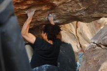 Bouldering in Hueco Tanks on 01/21/2019 with Blue Lizard Climbing and Yoga

Filename: SRM_20190121_1345141.jpg
Aperture: f/3.5
Shutter Speed: 1/250
Body: Canon EOS-1D Mark II
Lens: Canon EF 50mm f/1.8 II