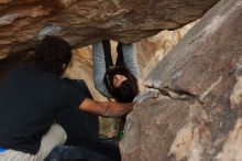 Bouldering in Hueco Tanks on 01/21/2019 with Blue Lizard Climbing and Yoga

Filename: SRM_20190121_1347070.jpg
Aperture: f/4.0
Shutter Speed: 1/250
Body: Canon EOS-1D Mark II
Lens: Canon EF 50mm f/1.8 II