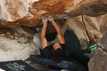 Bouldering in Hueco Tanks on 01/21/2019 with Blue Lizard Climbing and Yoga

Filename: SRM_20190121_1348320.jpg
Aperture: f/5.0
Shutter Speed: 1/250
Body: Canon EOS-1D Mark II
Lens: Canon EF 50mm f/1.8 II