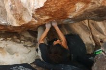 Bouldering in Hueco Tanks on 01/21/2019 with Blue Lizard Climbing and Yoga

Filename: SRM_20190121_1348340.jpg
Aperture: f/4.5
Shutter Speed: 1/250
Body: Canon EOS-1D Mark II
Lens: Canon EF 50mm f/1.8 II