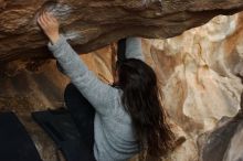 Bouldering in Hueco Tanks on 01/21/2019 with Blue Lizard Climbing and Yoga

Filename: SRM_20190121_1349210.jpg
Aperture: f/4.5
Shutter Speed: 1/250
Body: Canon EOS-1D Mark II
Lens: Canon EF 50mm f/1.8 II