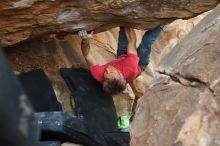 Bouldering in Hueco Tanks on 01/21/2019 with Blue Lizard Climbing and Yoga

Filename: SRM_20190121_1351550.jpg
Aperture: f/3.5
Shutter Speed: 1/250
Body: Canon EOS-1D Mark II
Lens: Canon EF 50mm f/1.8 II