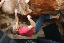 Bouldering in Hueco Tanks on 01/21/2019 with Blue Lizard Climbing and Yoga

Filename: SRM_20190121_1352290.jpg
Aperture: f/4.5
Shutter Speed: 1/250
Body: Canon EOS-1D Mark II
Lens: Canon EF 50mm f/1.8 II