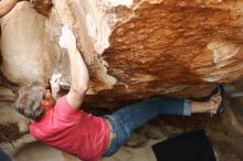 Bouldering in Hueco Tanks on 01/21/2019 with Blue Lizard Climbing and Yoga

Filename: SRM_20190121_1352310.jpg
Aperture: f/4.5
Shutter Speed: 1/250
Body: Canon EOS-1D Mark II
Lens: Canon EF 50mm f/1.8 II