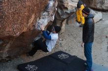 Bouldering in Hueco Tanks on 01/26/2019 with Blue Lizard Climbing and Yoga

Filename: SRM_20190126_1020041.jpg
Aperture: f/5.0
Shutter Speed: 1/200
Body: Canon EOS-1D Mark II
Lens: Canon EF 50mm f/1.8 II