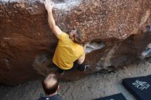 Bouldering in Hueco Tanks on 01/26/2019 with Blue Lizard Climbing and Yoga

Filename: SRM_20190126_1020580.jpg
Aperture: f/3.2
Shutter Speed: 1/250
Body: Canon EOS-1D Mark II
Lens: Canon EF 50mm f/1.8 II