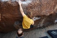 Bouldering in Hueco Tanks on 01/26/2019 with Blue Lizard Climbing and Yoga

Filename: SRM_20190126_1020581.jpg
Aperture: f/3.2
Shutter Speed: 1/250
Body: Canon EOS-1D Mark II
Lens: Canon EF 50mm f/1.8 II