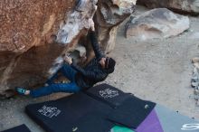 Bouldering in Hueco Tanks on 01/26/2019 with Blue Lizard Climbing and Yoga

Filename: SRM_20190126_1021540.jpg
Aperture: f/3.2
Shutter Speed: 1/250
Body: Canon EOS-1D Mark II
Lens: Canon EF 50mm f/1.8 II