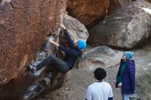 Bouldering in Hueco Tanks on 01/26/2019 with Blue Lizard Climbing and Yoga

Filename: SRM_20190126_1027190.jpg
Aperture: f/4.0
Shutter Speed: 1/250
Body: Canon EOS-1D Mark II
Lens: Canon EF 50mm f/1.8 II