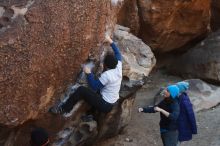 Bouldering in Hueco Tanks on 01/26/2019 with Blue Lizard Climbing and Yoga

Filename: SRM_20190126_1030030.jpg
Aperture: f/4.0
Shutter Speed: 1/250
Body: Canon EOS-1D Mark II
Lens: Canon EF 50mm f/1.8 II