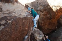 Bouldering in Hueco Tanks on 01/26/2019 with Blue Lizard Climbing and Yoga

Filename: SRM_20190126_1032350.jpg
Aperture: f/5.0
Shutter Speed: 1/250
Body: Canon EOS-1D Mark II
Lens: Canon EF 50mm f/1.8 II