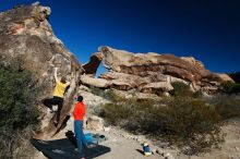 Bouldering in Hueco Tanks on 01/26/2019 with Blue Lizard Climbing and Yoga

Filename: SRM_20190126_1040330.jpg
Aperture: f/5.6
Shutter Speed: 1/250
Body: Canon EOS-1D Mark II
Lens: Canon EF 16-35mm f/2.8 L