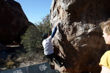 Bouldering in Hueco Tanks on 01/26/2019 with Blue Lizard Climbing and Yoga

Filename: SRM_20190126_1048410.jpg
Aperture: f/5.6
Shutter Speed: 1/250
Body: Canon EOS-1D Mark II
Lens: Canon EF 16-35mm f/2.8 L