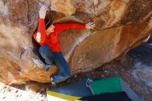 Bouldering in Hueco Tanks on 01/26/2019 with Blue Lizard Climbing and Yoga

Filename: SRM_20190126_1102340.jpg
Aperture: f/5.6
Shutter Speed: 1/250
Body: Canon EOS-1D Mark II
Lens: Canon EF 16-35mm f/2.8 L