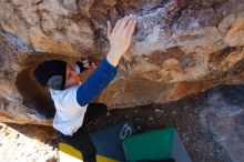 Bouldering in Hueco Tanks on 01/26/2019 with Blue Lizard Climbing and Yoga

Filename: SRM_20190126_1106060.jpg
Aperture: f/5.6
Shutter Speed: 1/250
Body: Canon EOS-1D Mark II
Lens: Canon EF 16-35mm f/2.8 L