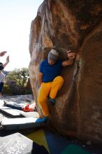 Bouldering in Hueco Tanks on 01/26/2019 with Blue Lizard Climbing and Yoga

Filename: SRM_20190126_1108110.jpg
Aperture: f/8.0
Shutter Speed: 1/250
Body: Canon EOS-1D Mark II
Lens: Canon EF 16-35mm f/2.8 L