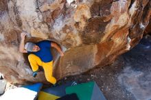 Bouldering in Hueco Tanks on 01/26/2019 with Blue Lizard Climbing and Yoga

Filename: SRM_20190126_1108490.jpg
Aperture: f/5.6
Shutter Speed: 1/250
Body: Canon EOS-1D Mark II
Lens: Canon EF 16-35mm f/2.8 L