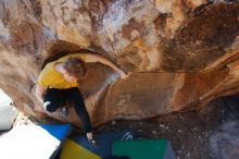 Bouldering in Hueco Tanks on 01/26/2019 with Blue Lizard Climbing and Yoga

Filename: SRM_20190126_1109200.jpg
Aperture: f/5.6
Shutter Speed: 1/250
Body: Canon EOS-1D Mark II
Lens: Canon EF 16-35mm f/2.8 L