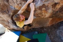 Bouldering in Hueco Tanks on 01/26/2019 with Blue Lizard Climbing and Yoga

Filename: SRM_20190126_1109401.jpg
Aperture: f/5.6
Shutter Speed: 1/250
Body: Canon EOS-1D Mark II
Lens: Canon EF 16-35mm f/2.8 L