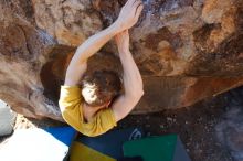 Bouldering in Hueco Tanks on 01/26/2019 with Blue Lizard Climbing and Yoga

Filename: SRM_20190126_1109402.jpg
Aperture: f/6.3
Shutter Speed: 1/250
Body: Canon EOS-1D Mark II
Lens: Canon EF 16-35mm f/2.8 L