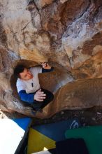 Bouldering in Hueco Tanks on 01/26/2019 with Blue Lizard Climbing and Yoga

Filename: SRM_20190126_1111190.jpg
Aperture: f/6.3
Shutter Speed: 1/250
Body: Canon EOS-1D Mark II
Lens: Canon EF 16-35mm f/2.8 L