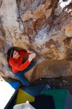 Bouldering in Hueco Tanks on 01/26/2019 with Blue Lizard Climbing and Yoga

Filename: SRM_20190126_1112030.jpg
Aperture: f/5.6
Shutter Speed: 1/250
Body: Canon EOS-1D Mark II
Lens: Canon EF 16-35mm f/2.8 L