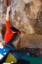 Bouldering in Hueco Tanks on 01/26/2019 with Blue Lizard Climbing and Yoga

Filename: SRM_20190126_1112100.jpg
Aperture: f/5.0
Shutter Speed: 1/250
Body: Canon EOS-1D Mark II
Lens: Canon EF 16-35mm f/2.8 L