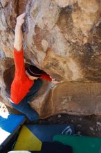 Bouldering in Hueco Tanks on 01/26/2019 with Blue Lizard Climbing and Yoga

Filename: SRM_20190126_1112101.jpg
Aperture: f/5.0
Shutter Speed: 1/250
Body: Canon EOS-1D Mark II
Lens: Canon EF 16-35mm f/2.8 L