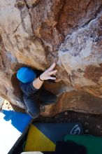 Bouldering in Hueco Tanks on 01/26/2019 with Blue Lizard Climbing and Yoga

Filename: SRM_20190126_1113000.jpg
Aperture: f/5.6
Shutter Speed: 1/250
Body: Canon EOS-1D Mark II
Lens: Canon EF 16-35mm f/2.8 L