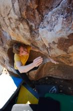 Bouldering in Hueco Tanks on 01/26/2019 with Blue Lizard Climbing and Yoga

Filename: SRM_20190126_1113200.jpg
Aperture: f/6.3
Shutter Speed: 1/250
Body: Canon EOS-1D Mark II
Lens: Canon EF 16-35mm f/2.8 L