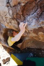 Bouldering in Hueco Tanks on 01/26/2019 with Blue Lizard Climbing and Yoga

Filename: SRM_20190126_1113300.jpg
Aperture: f/6.3
Shutter Speed: 1/250
Body: Canon EOS-1D Mark II
Lens: Canon EF 16-35mm f/2.8 L