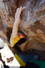 Bouldering in Hueco Tanks on 01/26/2019 with Blue Lizard Climbing and Yoga

Filename: SRM_20190126_1113340.jpg
Aperture: f/6.3
Shutter Speed: 1/250
Body: Canon EOS-1D Mark II
Lens: Canon EF 16-35mm f/2.8 L