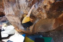 Bouldering in Hueco Tanks on 01/26/2019 with Blue Lizard Climbing and Yoga

Filename: SRM_20190126_1115490.jpg
Aperture: f/6.3
Shutter Speed: 1/250
Body: Canon EOS-1D Mark II
Lens: Canon EF 16-35mm f/2.8 L