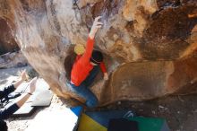 Bouldering in Hueco Tanks on 01/26/2019 with Blue Lizard Climbing and Yoga

Filename: SRM_20190126_1117110.jpg
Aperture: f/6.3
Shutter Speed: 1/250
Body: Canon EOS-1D Mark II
Lens: Canon EF 16-35mm f/2.8 L