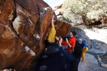 Bouldering in Hueco Tanks on 01/26/2019 with Blue Lizard Climbing and Yoga

Filename: SRM_20190126_1120400.jpg
Aperture: f/6.3
Shutter Speed: 1/250
Body: Canon EOS-1D Mark II
Lens: Canon EF 16-35mm f/2.8 L