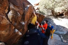 Bouldering in Hueco Tanks on 01/26/2019 with Blue Lizard Climbing and Yoga

Filename: SRM_20190126_1120410.jpg
Aperture: f/6.3
Shutter Speed: 1/250
Body: Canon EOS-1D Mark II
Lens: Canon EF 16-35mm f/2.8 L