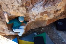 Bouldering in Hueco Tanks on 01/26/2019 with Blue Lizard Climbing and Yoga

Filename: SRM_20190126_1121500.jpg
Aperture: f/5.6
Shutter Speed: 1/250
Body: Canon EOS-1D Mark II
Lens: Canon EF 16-35mm f/2.8 L