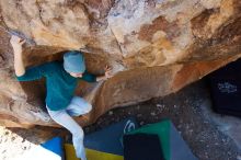 Bouldering in Hueco Tanks on 01/26/2019 with Blue Lizard Climbing and Yoga

Filename: SRM_20190126_1121510.jpg
Aperture: f/5.6
Shutter Speed: 1/250
Body: Canon EOS-1D Mark II
Lens: Canon EF 16-35mm f/2.8 L